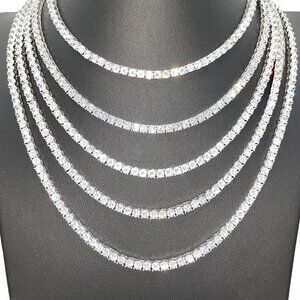 COPY - 4mm Diamond Tennis Chain 14k White Gold Fi…